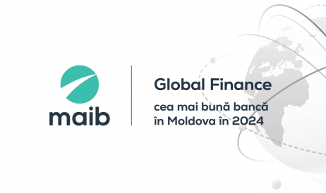 Global Finance declară maib „Cea mai bună bancă în Moldova” pentru al nouălea an consecutiv