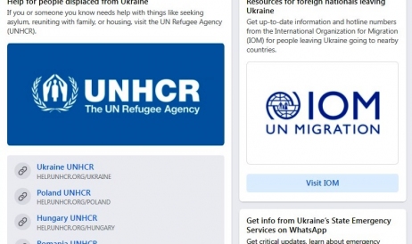 Facebook actualizează secțiunea Ajutor de la comunitate pentru Ucraina