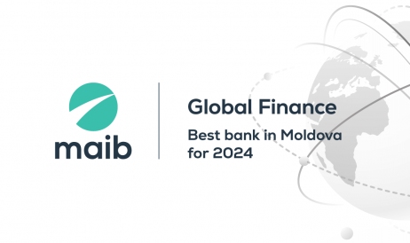 Global Finance named maib ”Best Bank in Moldova” for the ninth year in a row